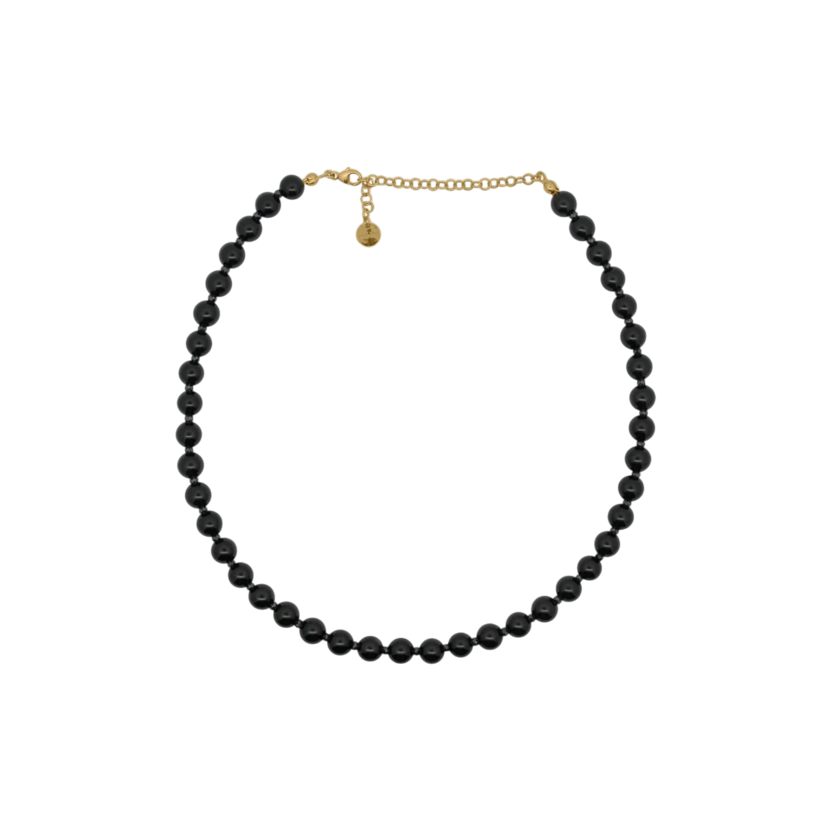 Collana Rue des Mille | Girocollo Base Agata Nera e Zirconi Milky · Charm Bar