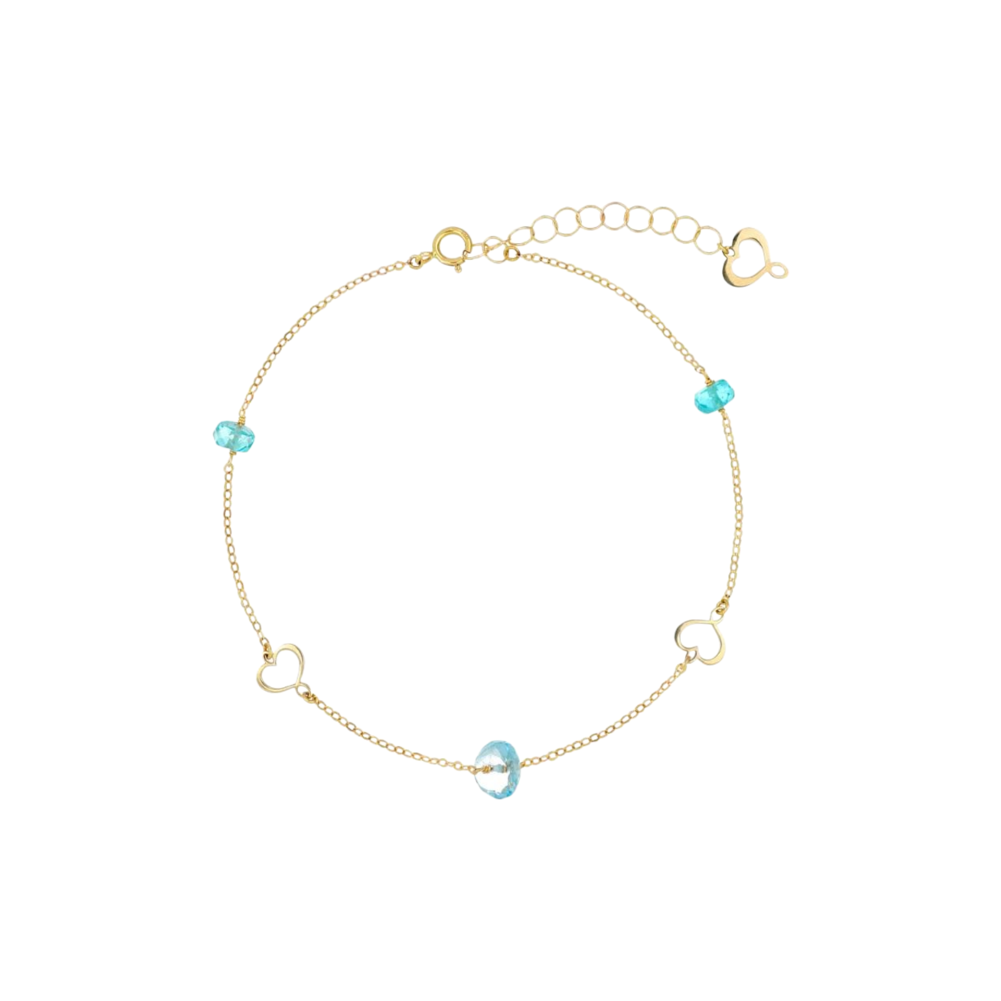 MAMAN ET SOPHIE Bracciale Maman Et Sophie | 18Kt Nuvole E Catene Azzurro con oro