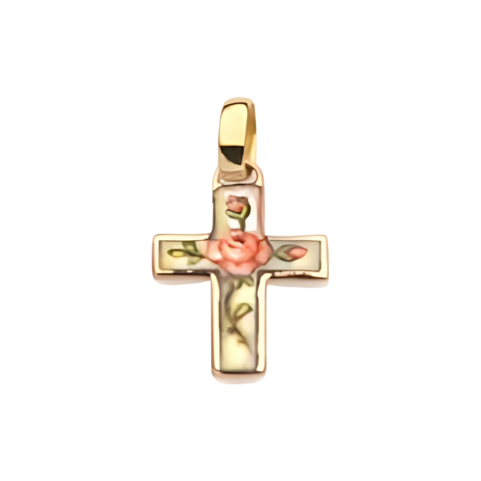 GABRIELLA RIVALTA Croce Rosa in Dipinto a mano