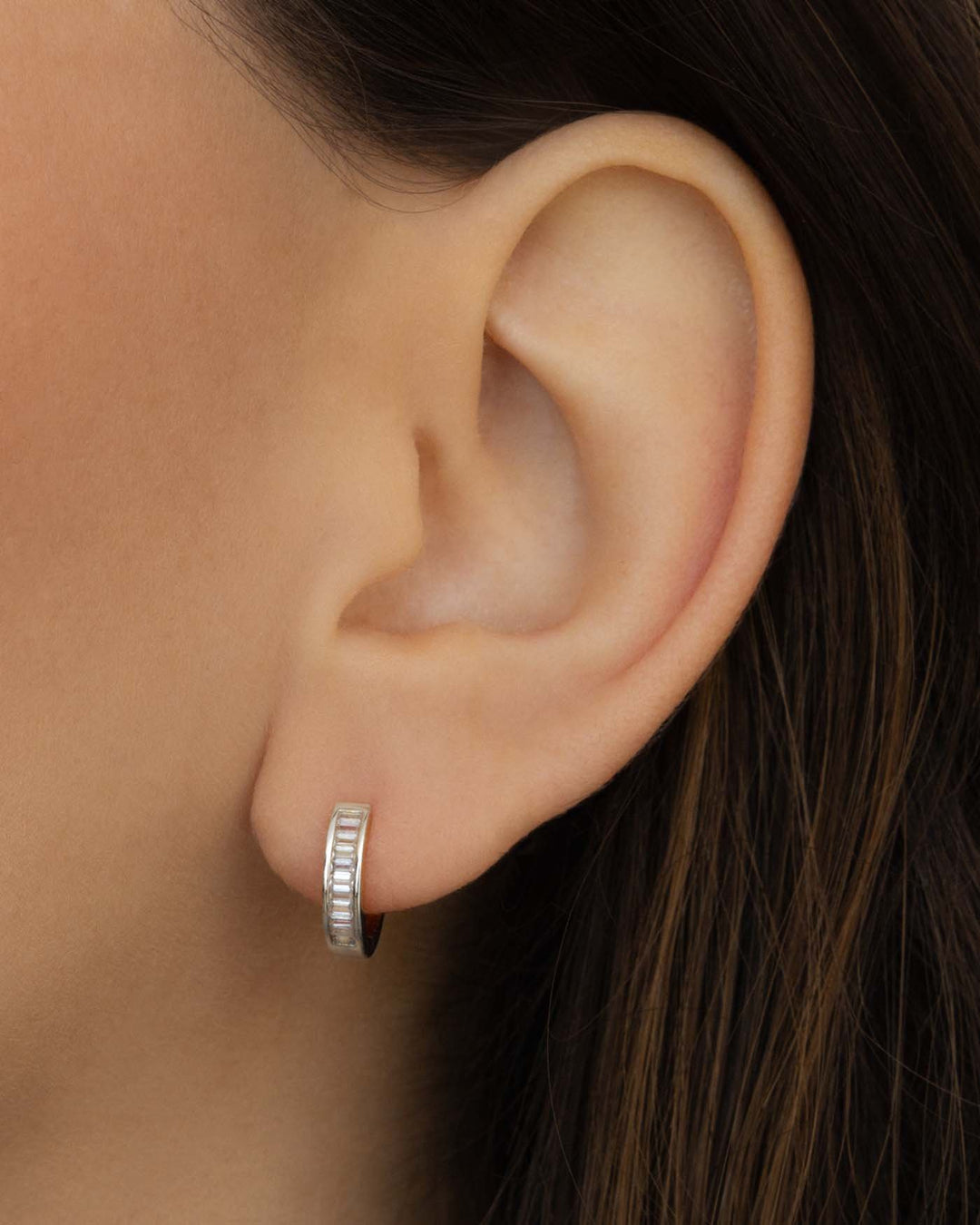 AMABILE Orecchino Amabile | Hoop Zirconia con Placcato Oro