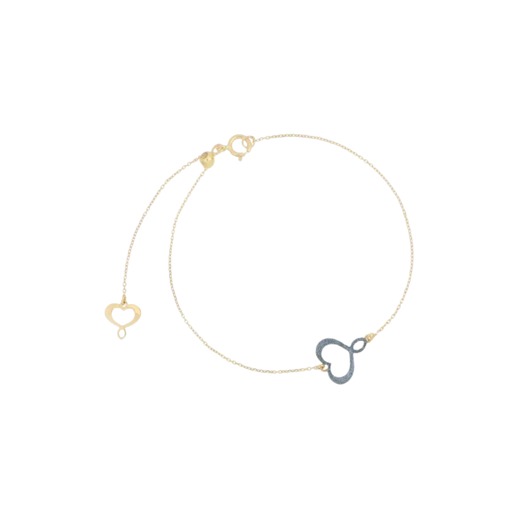 MAMAN ET SOPHIE Bracciale Maman Et Sophie | Cuore Centrale Polvere Diamanti Blu con argento