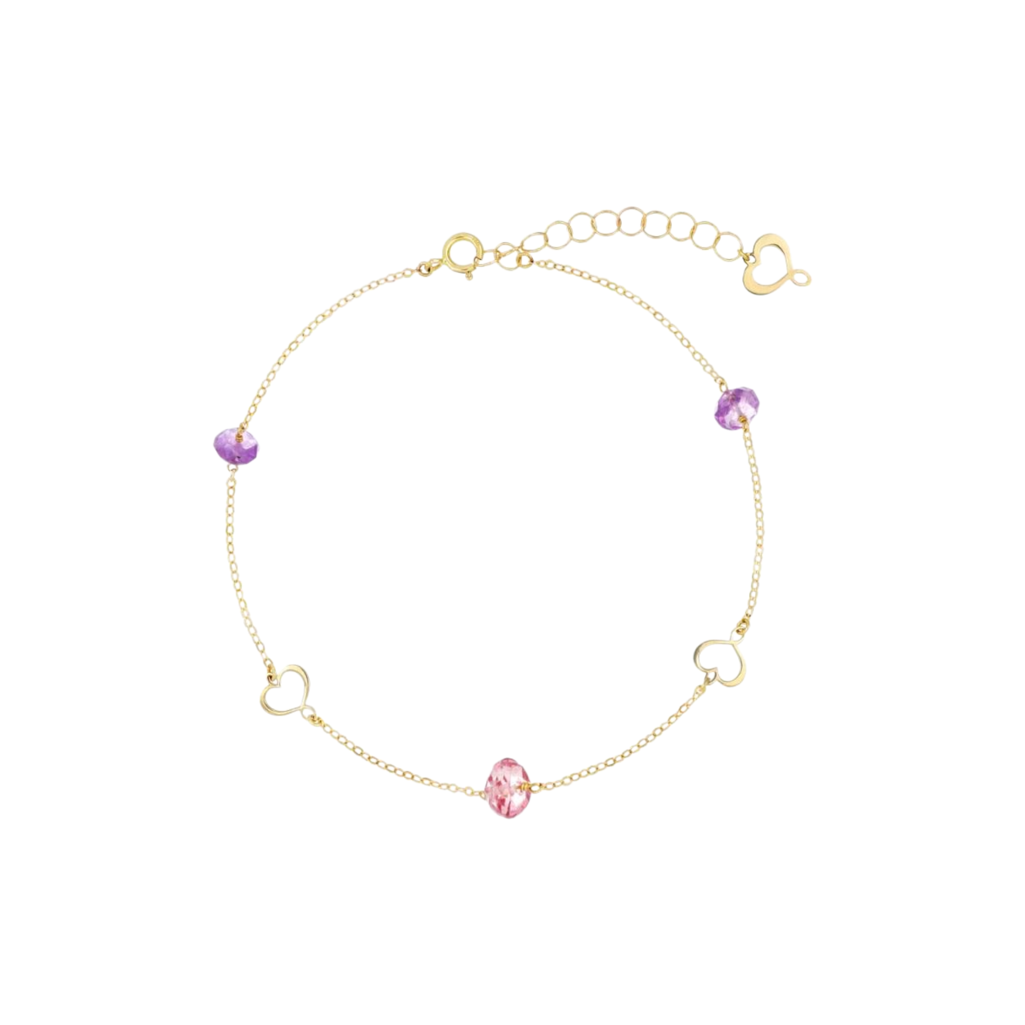 MAMAN ET SOPHIE Bracciale Maman Et Sophie | 18Kt Nuvole E Catene Rosa con oro