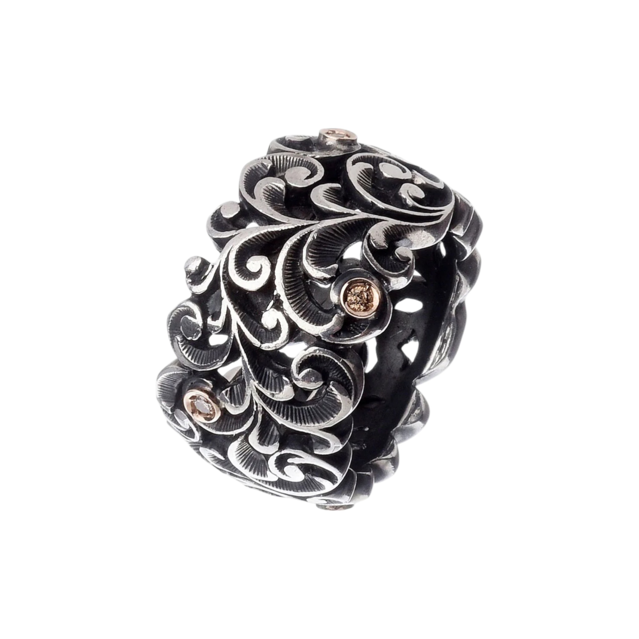 MARIA E LUISA JEWELS Anello Maria e Luisa Jewels | Fascia Large Diamonds con argento misura 16