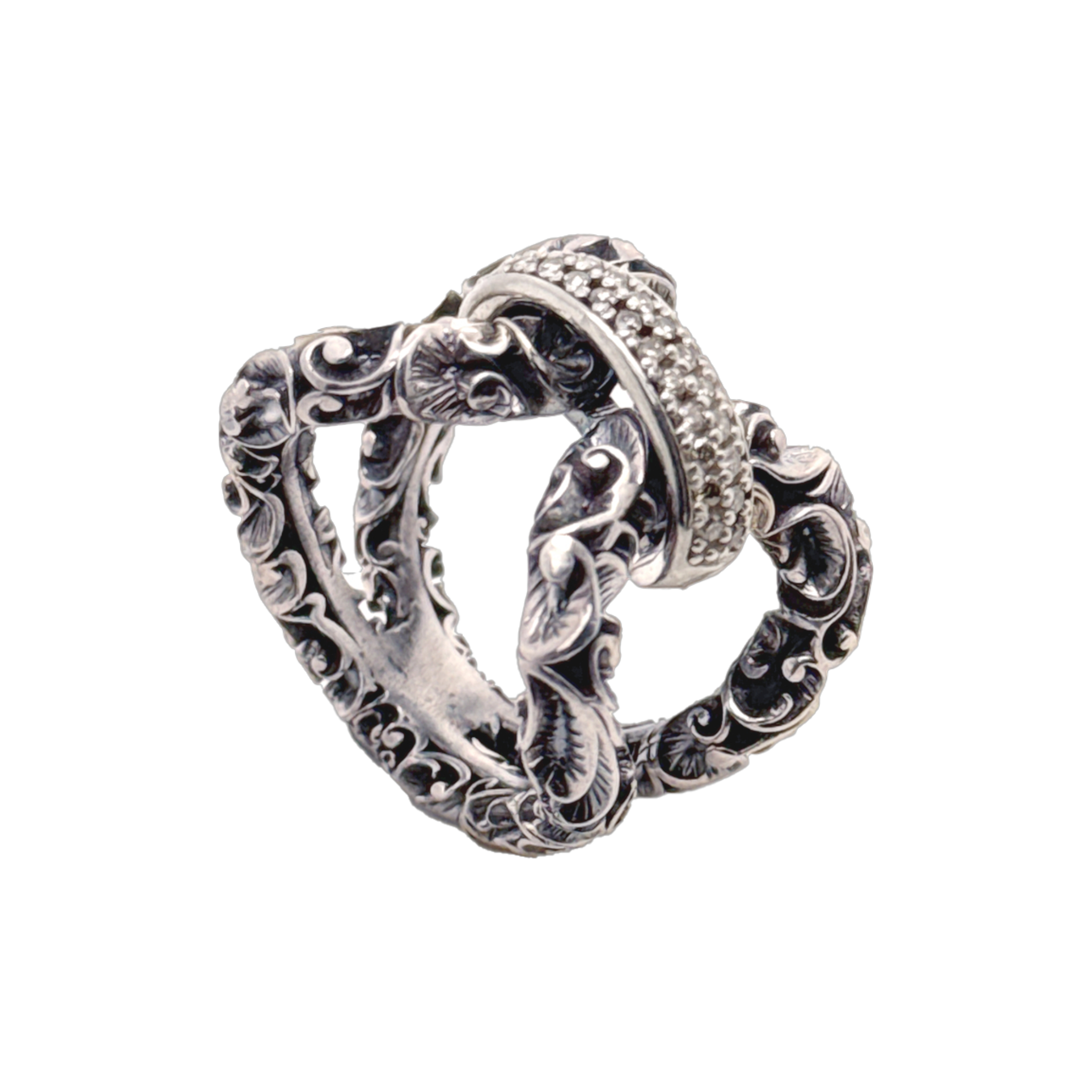 MARIA E LUISA JEWELS Unique con Diamanti con argento misura 16