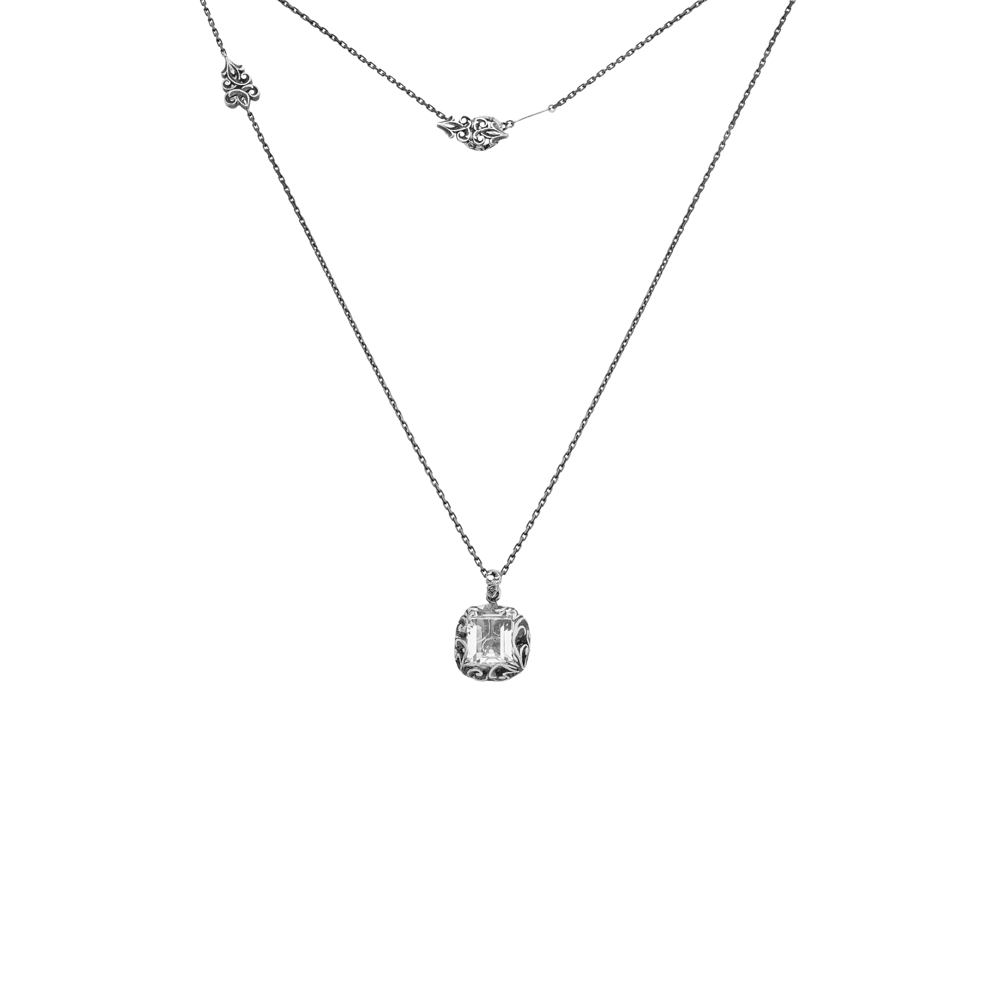 MARIA E LUISA JEWELS Ciondolo Rettangolare con argento