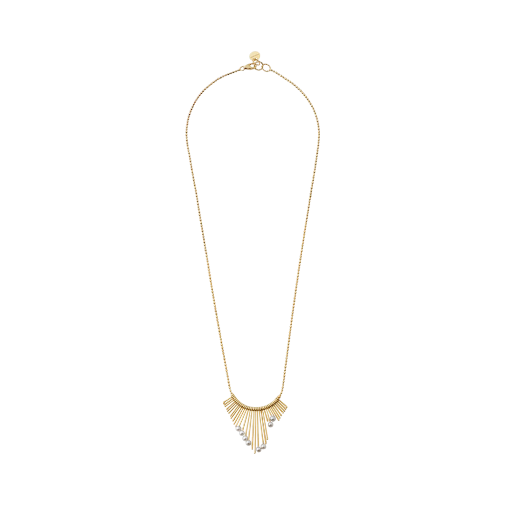 PERUFFO Slide+Pearls Necklace con Oro 9kt
