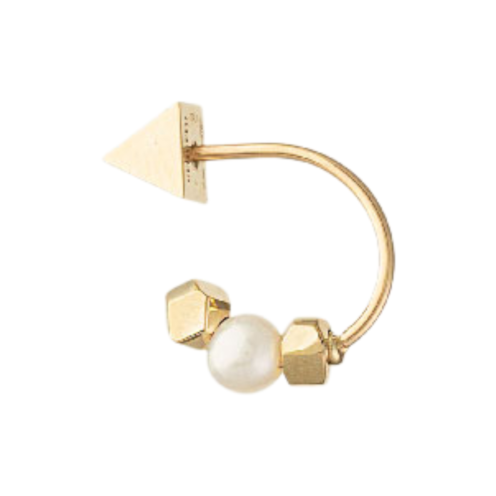 PERUFFO Rocks+Pearls Mini Loop con Oro 9kt