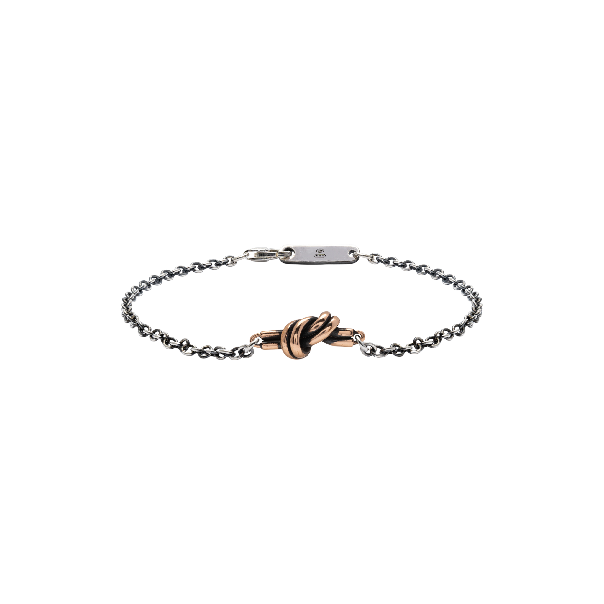 VALENTINO DI LEONARDO Bracciale Valentino Di Leonardo | Double Chain Bronzo con argento