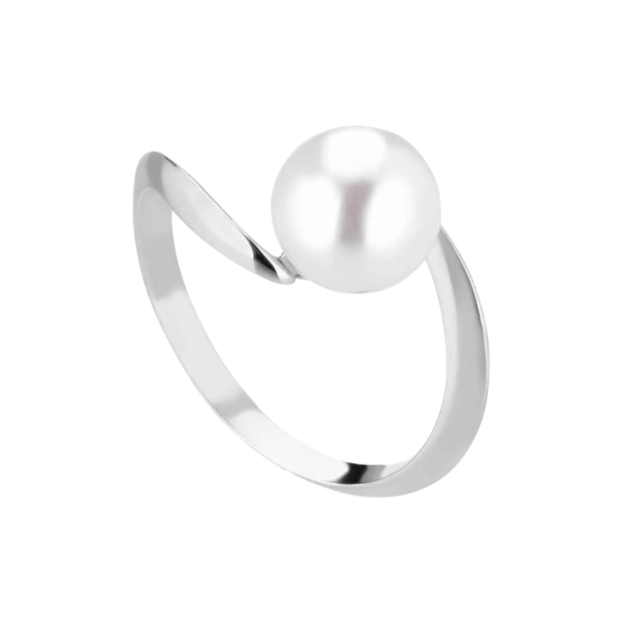 Anello Lelune | Oro Bianco e Perla