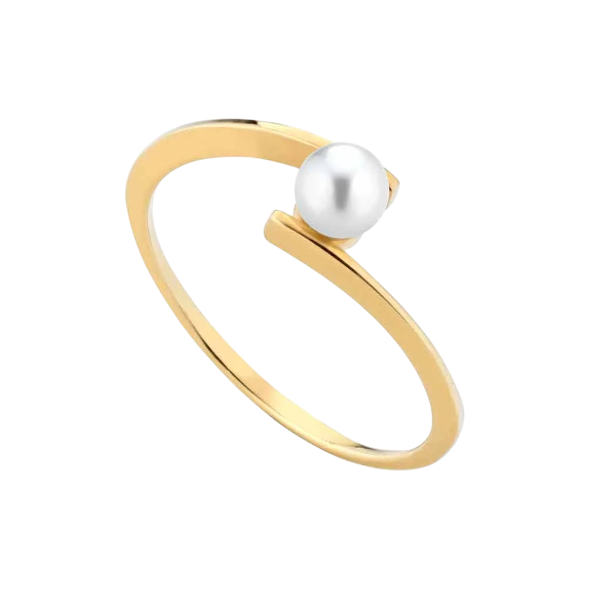 LELUNE Anello in oro e perla con perla misura 11