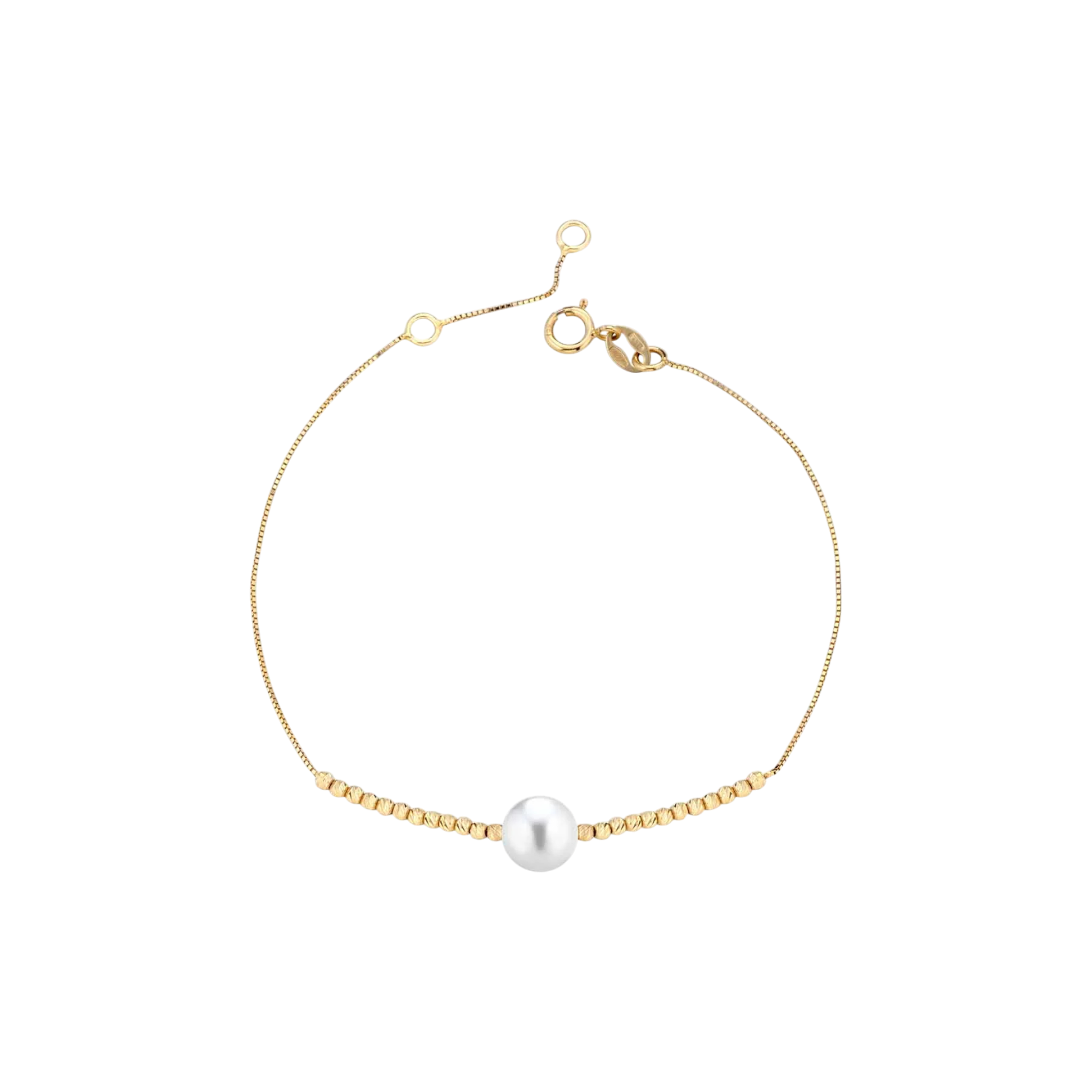 LELUNE Bracciale in oro e perla con perla