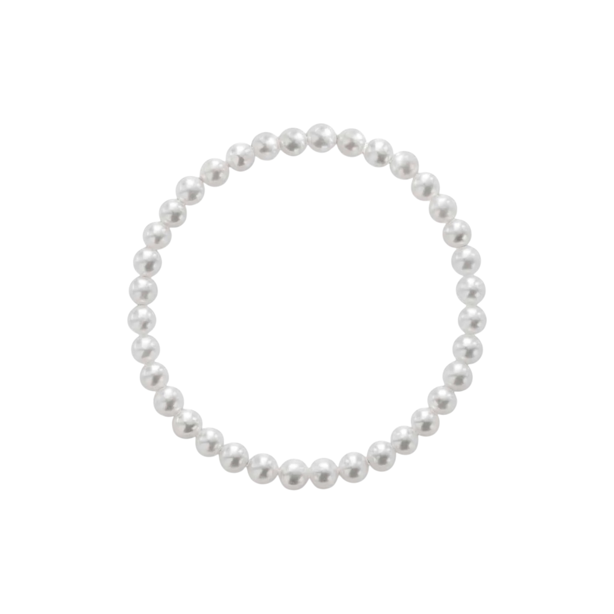 LELUNE Bracciale elastico con perle con perla