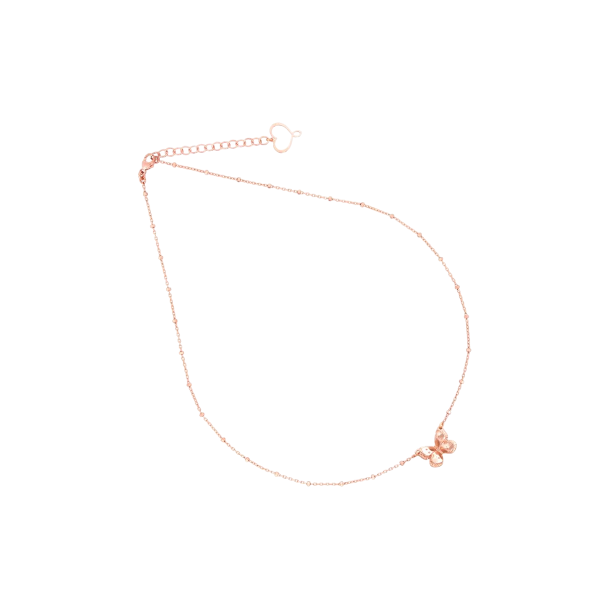 MAMAN ET SOPHIE Collana Maman Et Sophie | Girocollo Con Farfalla Grande In Galvanica Oro Rosa con argento