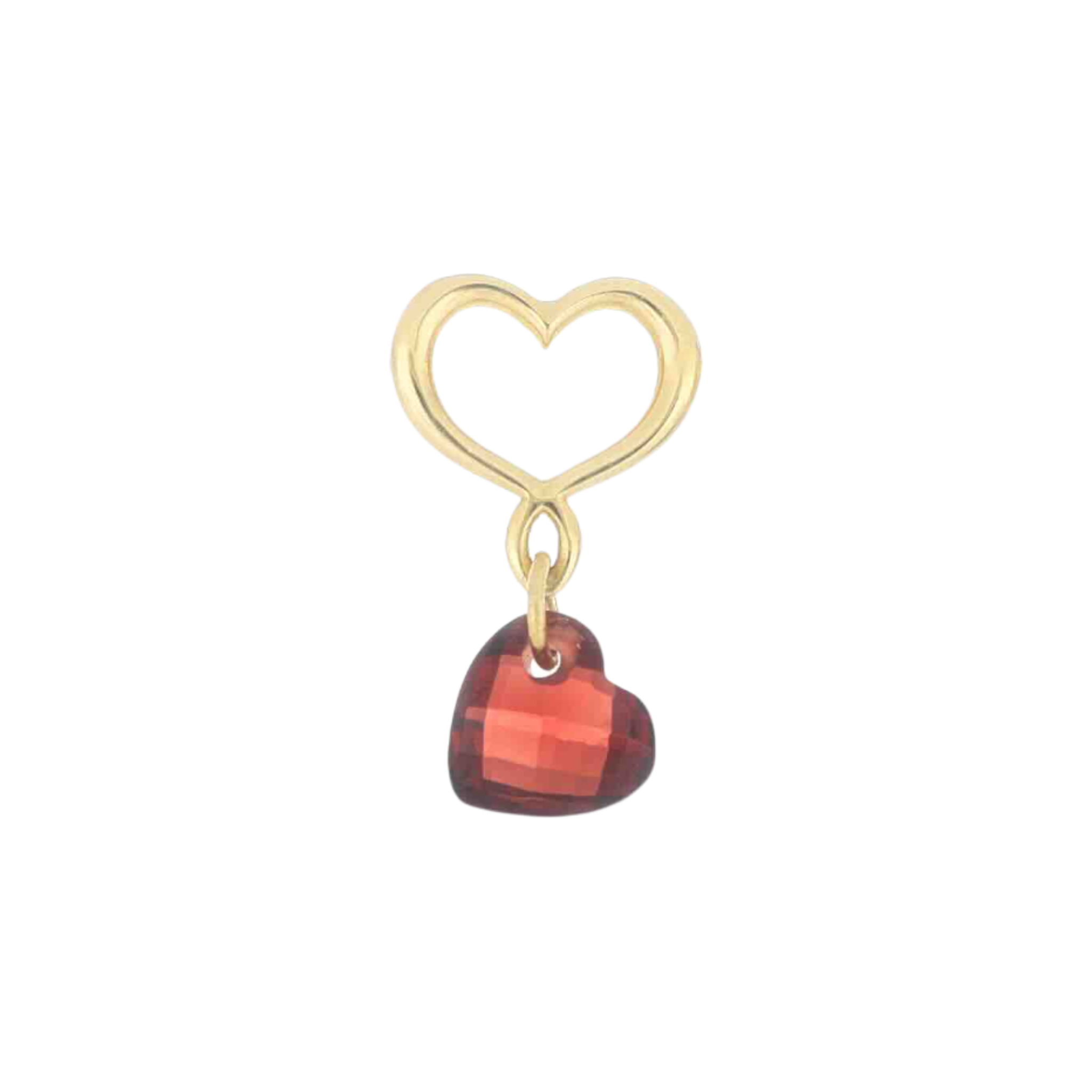 MAMAN ET SOPHIE Cuore Nudo Rosso con oro  18kt