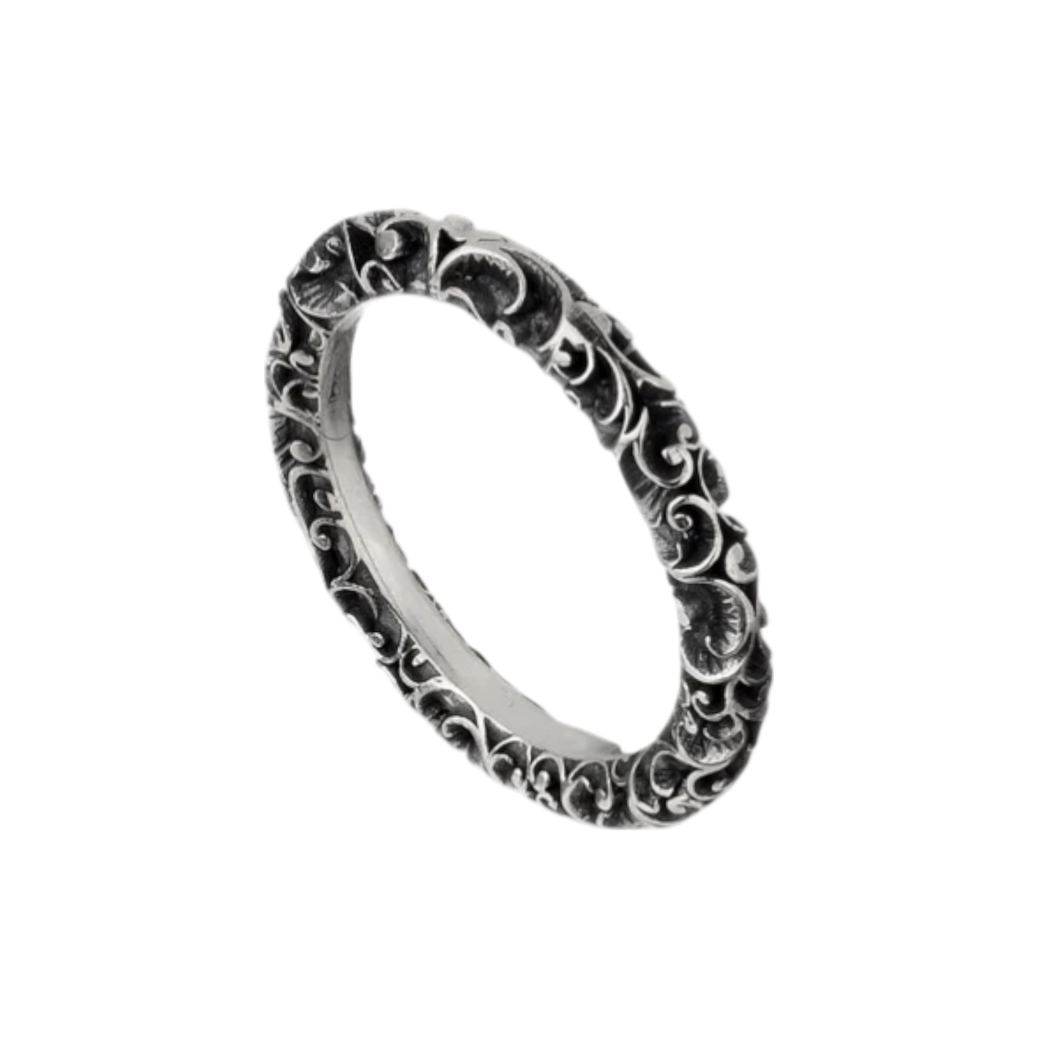 MARIA E LUISA JEWELS Anello Maria e Luisa Jewels | Fede Sottile In Argento Brunito con argento misura 15
