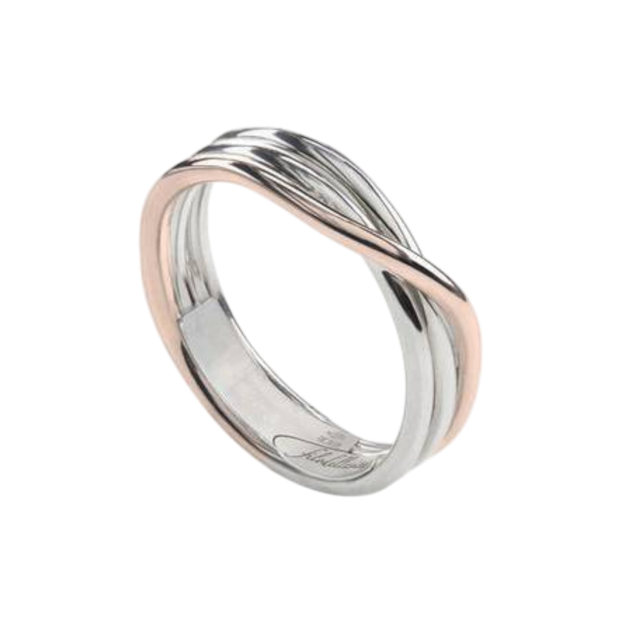 RUBINIA Fillodellavita 3 Fili Argento e Oro Rosa 9kt con argento misura 14