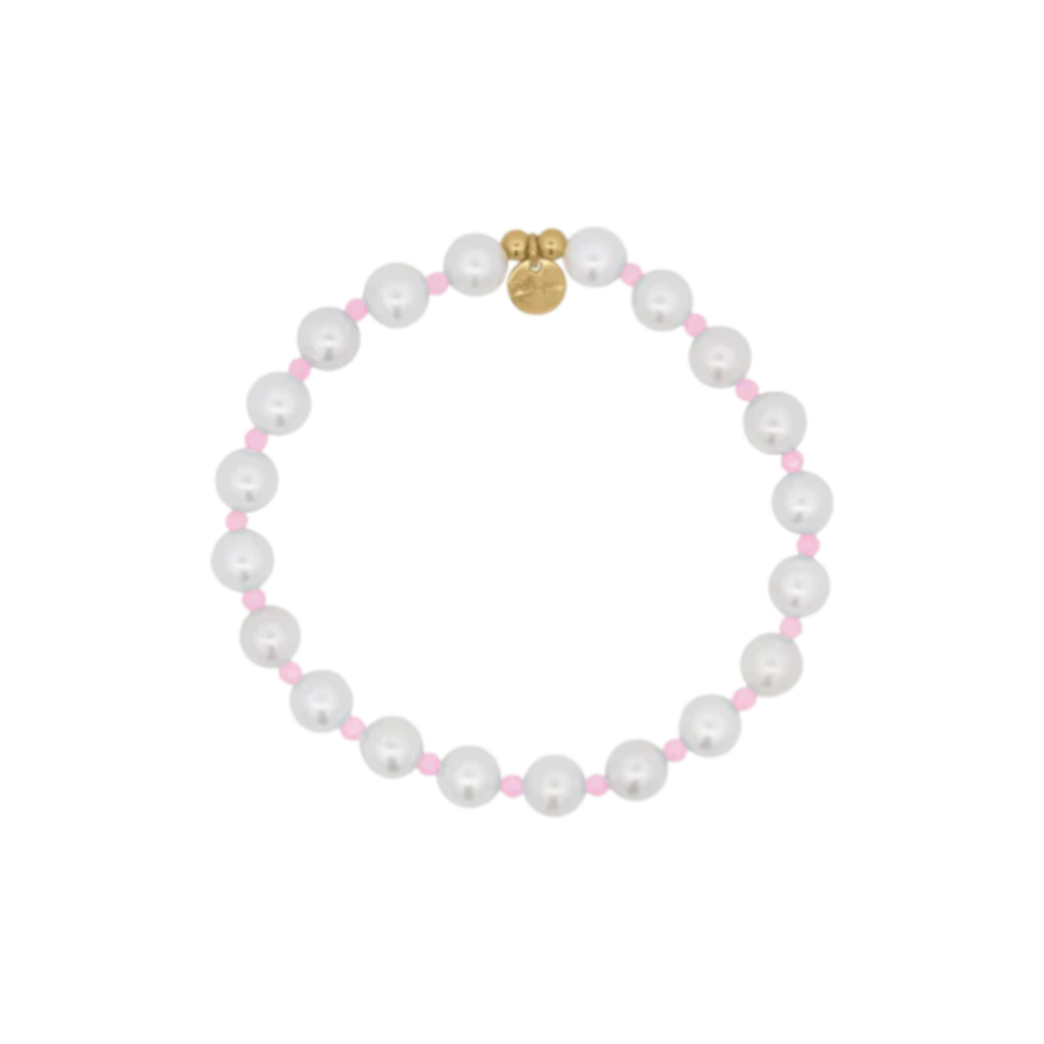 RUE DES MILLE Bracciale Rue des Mille | Perla e Zirconi Milky Rosa · Charm Bar con lega 