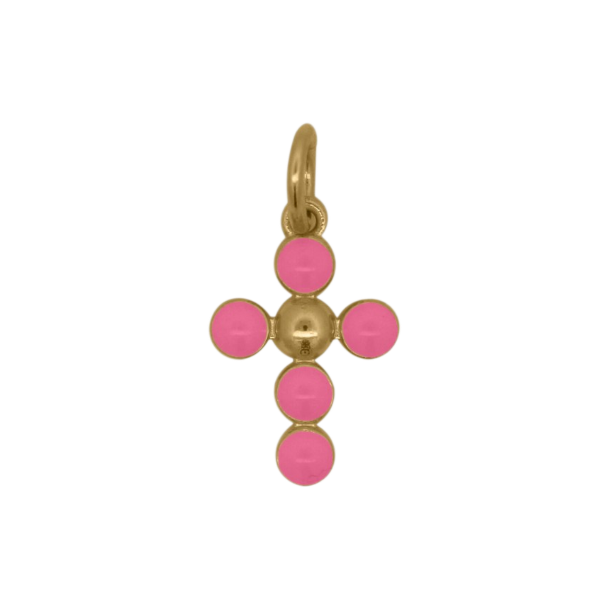 RUE DES MILLE Ciondolo Rue des Mille | Croce Pallini Smalto Rosa · Charm Bar