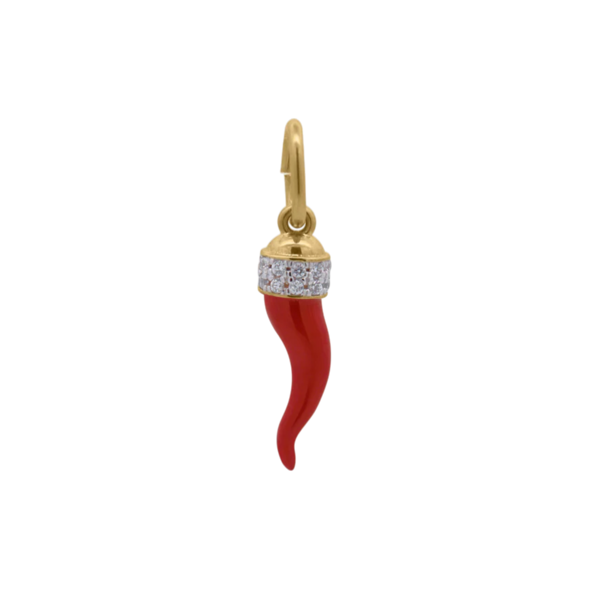 RUE DES MILLE Ciondolo Rue des Mille | Cornetto Rosso XL · Charm Bar con lega 