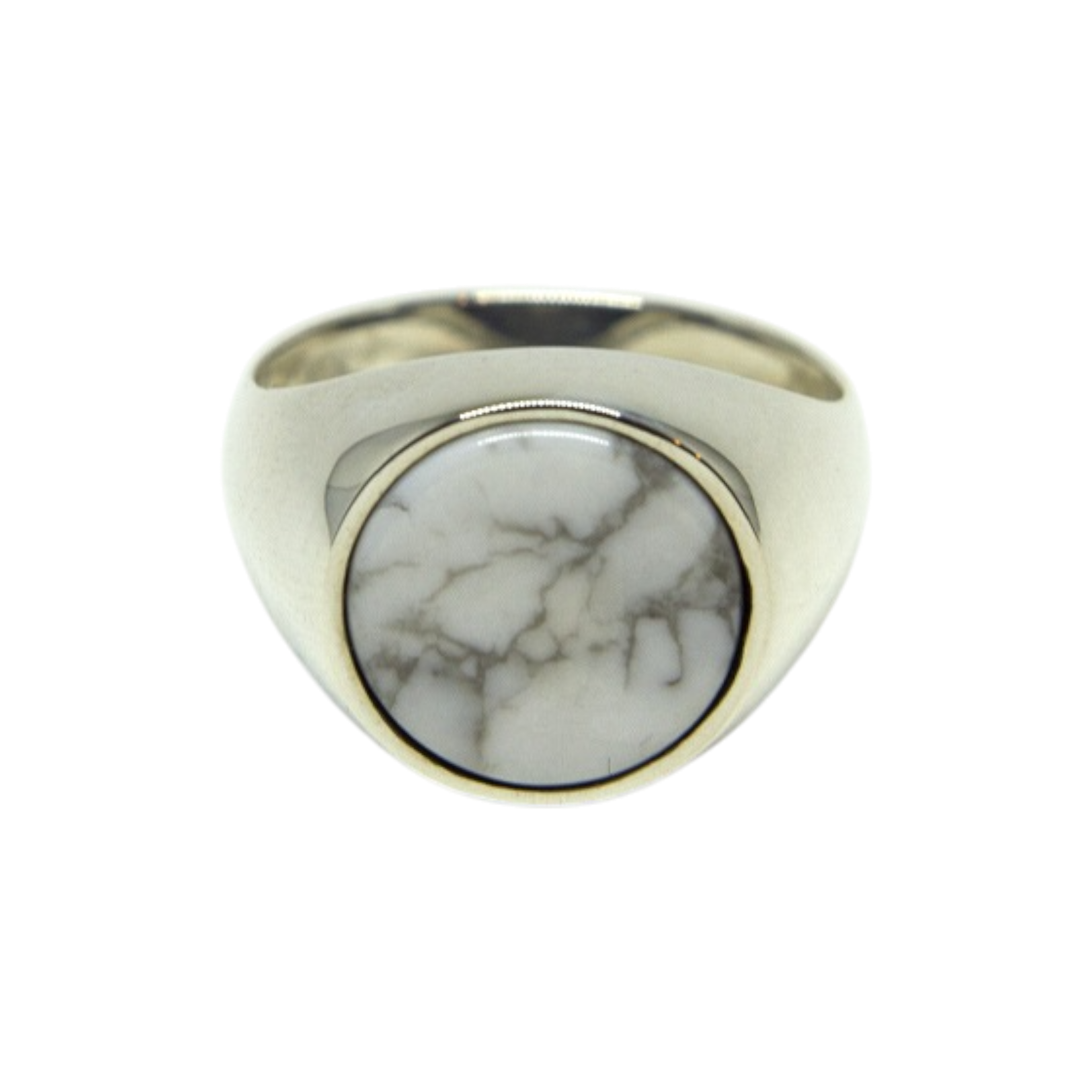 VALENTINO DI LEONARDO Anello Valentino Di Leonardo | Stone Howlite con argento misura 19